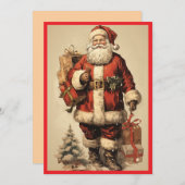 MAKOM1000- Vintage Santa Claus Postcard Feestdagenkaart (Voorkant / Achterkant)