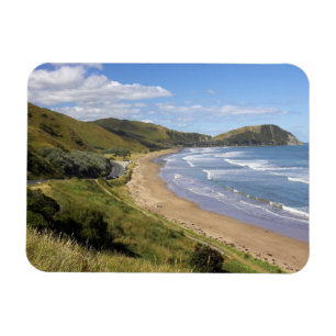 Makorori Beach bij Gisborne, Eastland, Nieuw Magneet