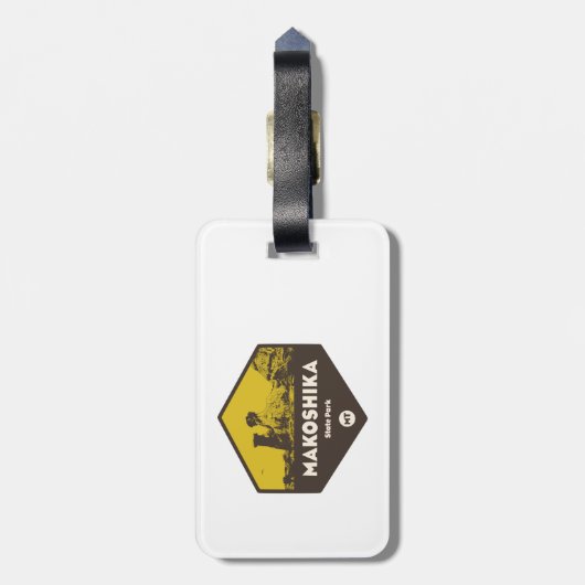 Makoshika State Park, Montana Bagagelabel (Achterkant verticaal)