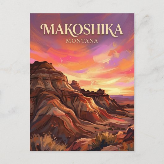 Makoshika State Park Montana Briefkaart (Voorkant)
