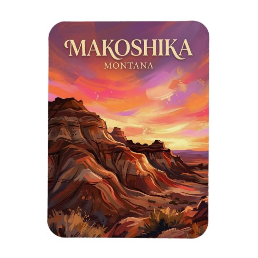 Makoshika State Park Montana Magneet (Verticaal)