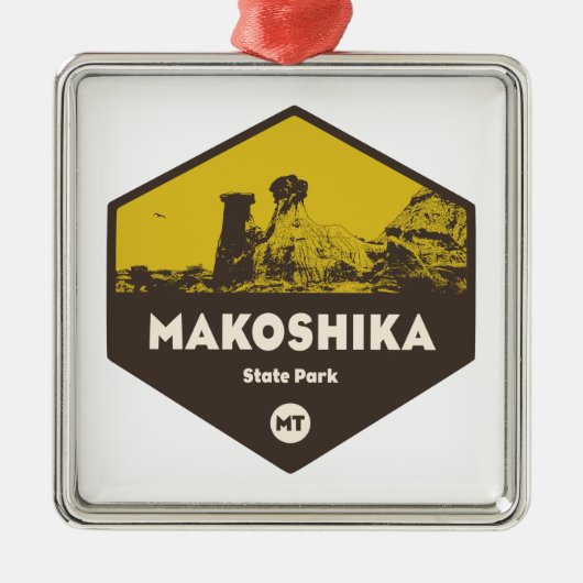 Makoshika State Park, Montana Metalen Ornament (Voorkant)