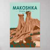 Makoshika State Park Montana Poster (Voorkant)