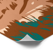 Makoshika State Park Montana Retro Poster (Hoek)