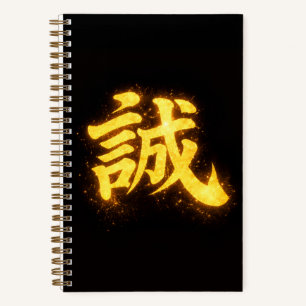 Makoto (誠) – Een van de Zeven Deugden van Bushidō Notitieboek