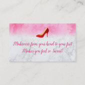 Makover Stylist Salon Slogans Visitekaartjes (Achterkant)