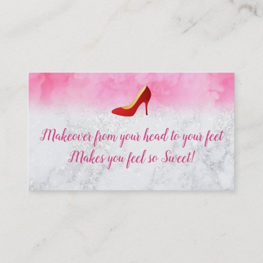 Makover Stylist Salon Slogans Visitekaartjes (Achterkant)