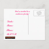 Makoverpartij-uitnodigingskaart Uitnodiging Briefkaart (Achterkant)