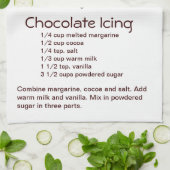 Makreel- en chocoladekoekjesrecepten theedoek (Gevouwen)