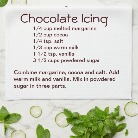 Makreel- en chocoladekoekjesrecepten theedoek (Gevouwen)