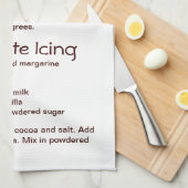 Makreel- en chocoladekoekjesrecepten theedoek (Quarter Fold)