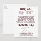 Makreel- en chocoladerecepten briefkaart (Voorkant / Achterkant)