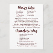 Makreel- en chocoladerecepten briefkaart (Voorkant)