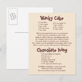 Makreel- en chocoladerecepten briefkaart