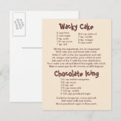 Makreel- en chocoladerecepten briefkaart (Voorkant / Achterkant)
