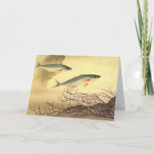 Makreel in de Oceaan, Vintage Japonisme Kunst Kaart