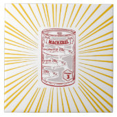 Makreel Ingeblikte vis pop Tegeltje (Voorkant)