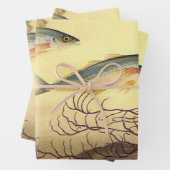 Makreel Vis Zwemmen in de Oceaan Inpakpapier Vel (In situ)