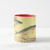 Makreel Vis Zwemmen in de Oceaan Mok (Midden)