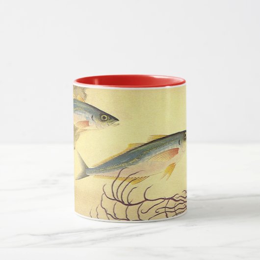 Makreel Vis Zwemmen in de Oceaan Mok (Midden)