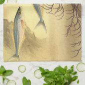 Makreel Vis Zwemmen in de Oceaan Theedoek (Gevouwen)