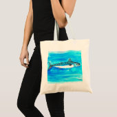 Makreelvis waterverf oceaan onder het zee tote bag (Voorkant (product))
