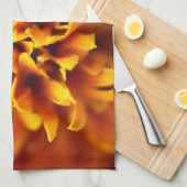 Makro der Studentenblume Theedoek (Quarter Fold)