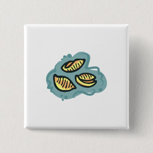 makschelpen in kaas vierkante button 5,1 cm (Voorkant)
