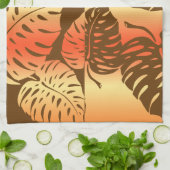 Makua Monstera Hawaiian Stripe Blend Keukenhanddoe Theedoek (Gevouwen)