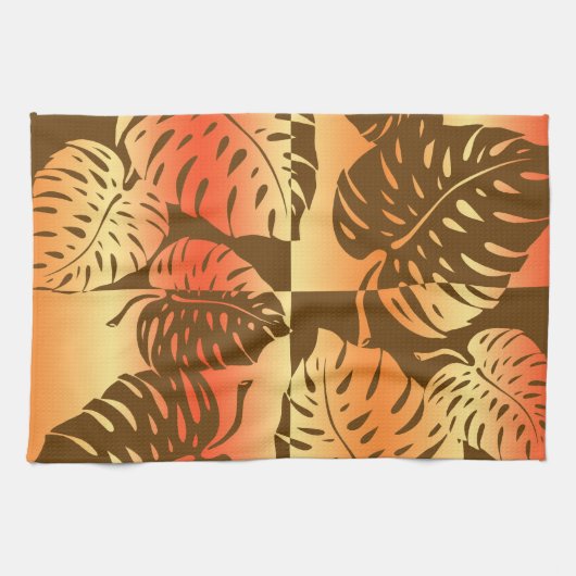 Makua Monstera Hawaiian Stripe Blend Keukenhanddoe Theedoek (Horizontaal)