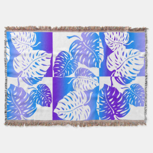 Makua Monstera Hawaiian Striped Blend Blankets Deken