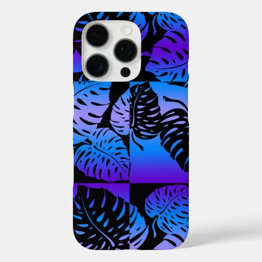 Makua Monstera Hawaiian Striped Blend Paars Case-Mate iPhone Case (Achterkant)