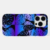 Makua Monstera Hawaiian Striped Blend Paars Case-Mate iPhone Case (Achterkant (horizontaal))