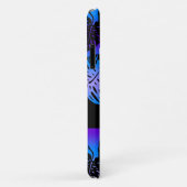 Makua Monstera Hawaiian Striped Blend Paars Case-Mate iPhone Case (Achterkant/rechts)