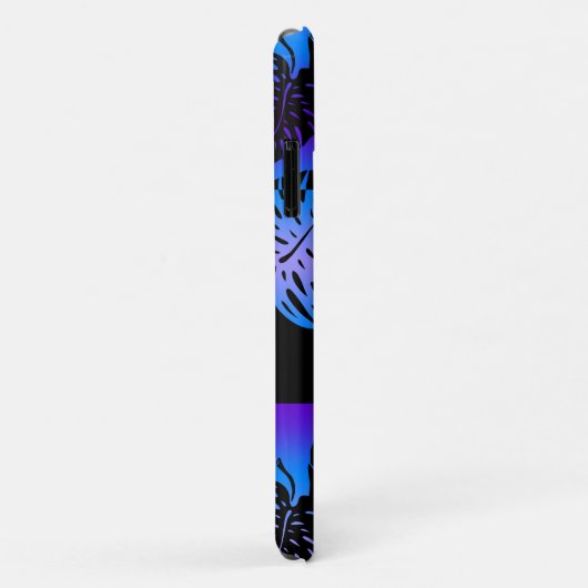 Makua Monstera Hawaiian Striped Blend Paars Case-Mate iPhone Case (Achterkant/rechts)