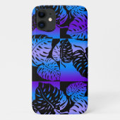 Makua Monstera Hawaiian Striped Blend Paars Case-Mate iPhone Case (Achterkant)