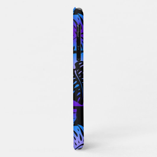 Makua Monstera Hawaiian Striped Blend Paars Case-Mate iPhone Case (Achterkant/links)