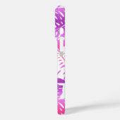 Makua Monstera Hawaiian Striped Blend Roze Case-Mate iPhone Case (Achterkant / Links)