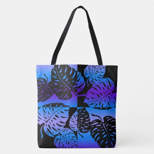 Makua Monstera Tropical Hawaiian Blend Beach Bag Tote Bag (Voorkant)