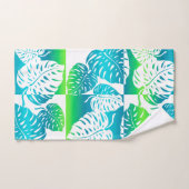 Makua Monstera Tropical Hawaiian Striped Blend Bad Handdoek (Handdoek)