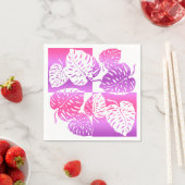 Makua Monstera Tropical Hawaiian Striped Blend Servetten (Insitu)