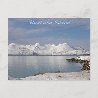 Makushin Mountains op een zonnige winterdag Briefkaart