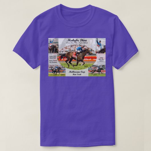 Makybe Diva Melbourne Cup Pet Trick T-shirt (Design voorkant)