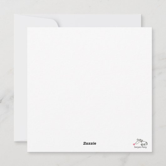 Mal dir dein Traumpony, lustige Pferde- Karte Feestdagenkaart (Achterkant)