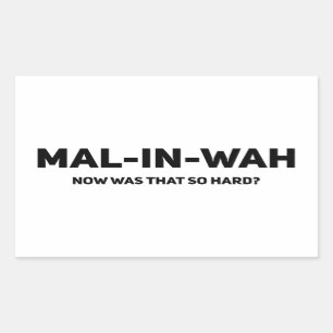 Mal-in-Wah was nu zo moeilijk? Malinois Gift Rechthoekige Sticker
