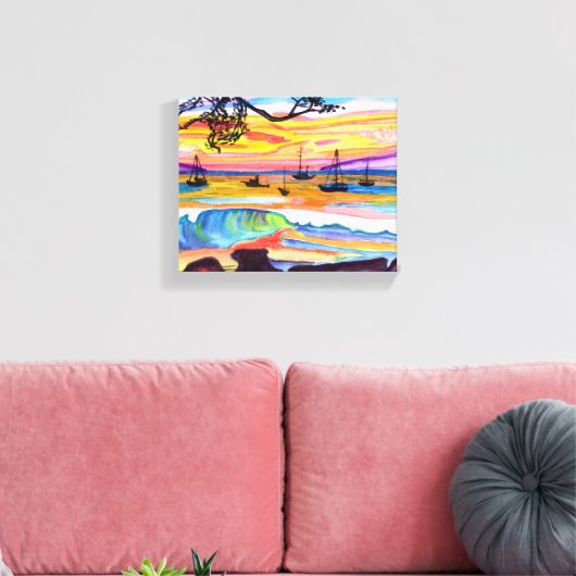 Mala Sunset Canvas Afdruk (Insitu (Woonkamer))