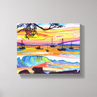Mala Sunset Canvas Afdruk