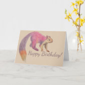 Malabar Giant Eekhoorn Illustratie Aangepast beric Kaart (Gele Bloem)