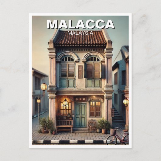 Malacca Historic House Shophouse Maleisië Briefkaart (Voorkant)