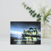Malacca Strait Mosque, Malacca, Maleisië Briefkaart (Staand voorkant)